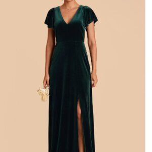 Birdy Grey Velvet Emerald Dress